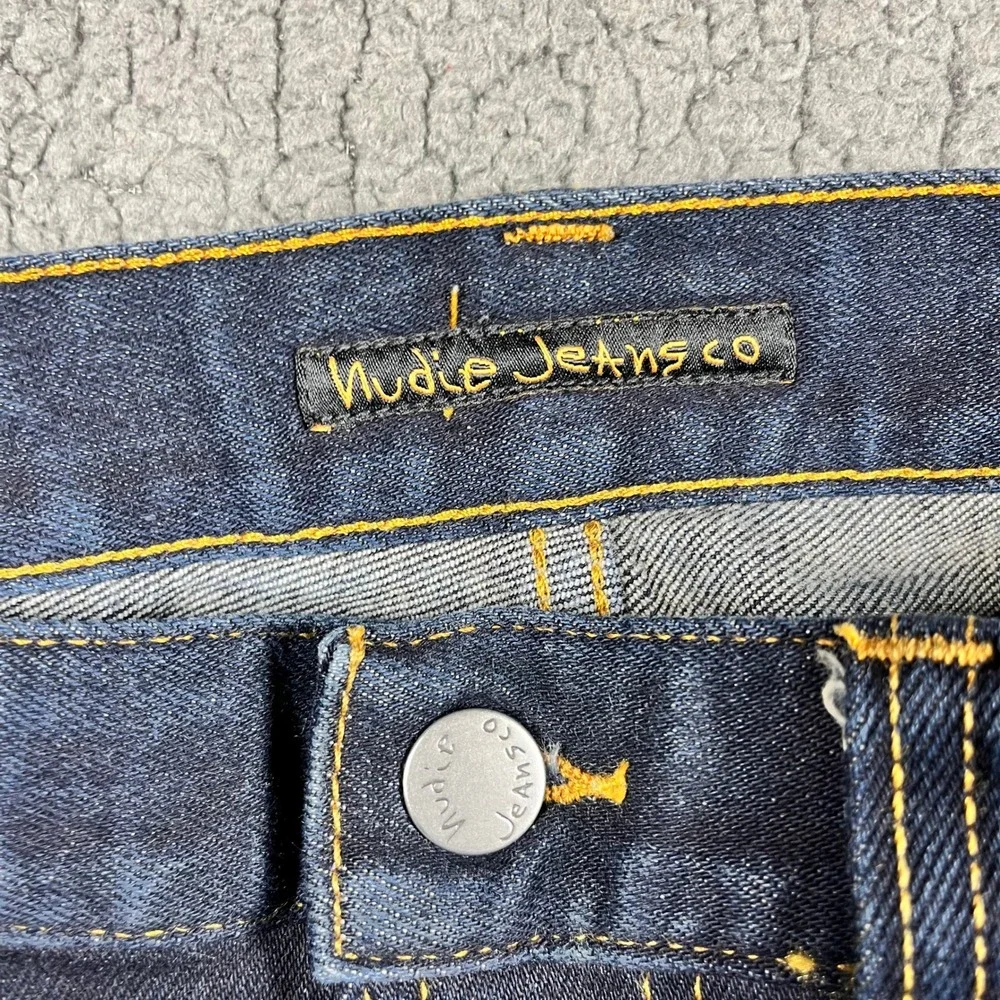 Nudie Jeans Lean Dean Dry True Selvage Slim Tapered Indigo Mens 30x31 (30x28)